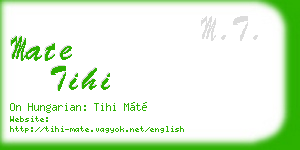 mate tihi business card