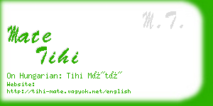 mate tihi business card